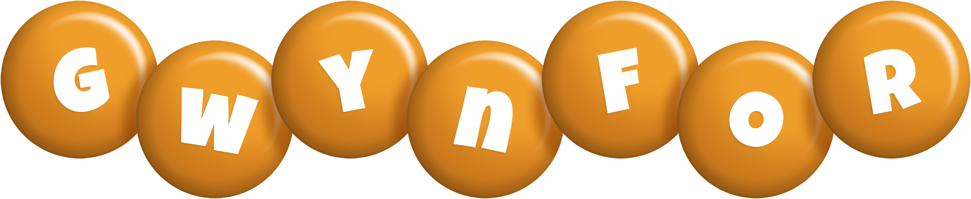 Gwynfor candy-orange logo