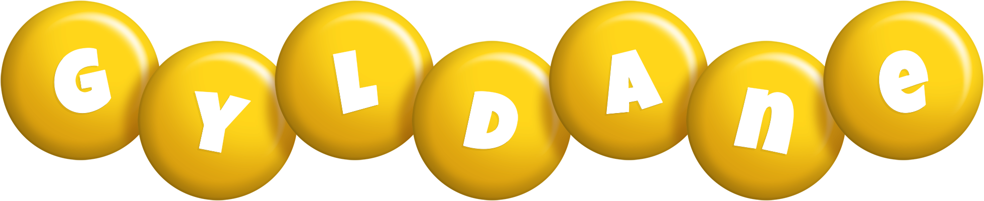 Gyldane candy-yellow logo