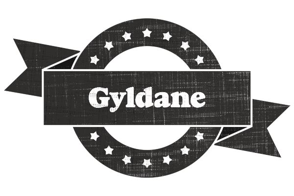 Gyldane grunge logo