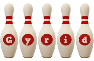 Gyrid bowling-pin logo