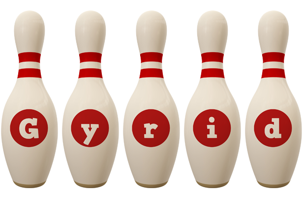 Gyrid bowling-pin logo
