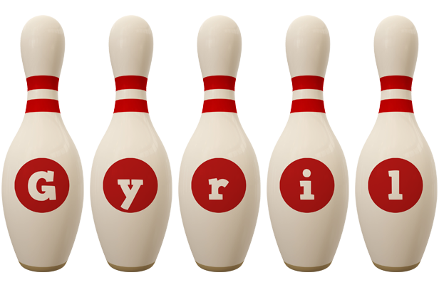 Gyril bowling-pin logo