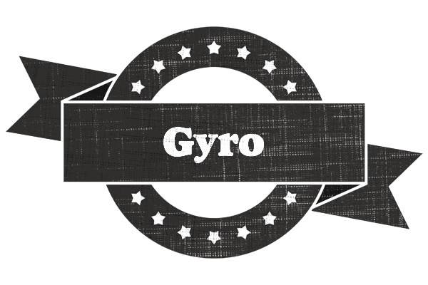 Gyro grunge logo