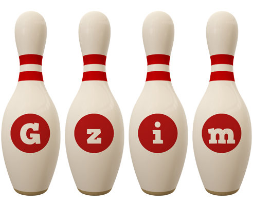 Gzim bowling-pin logo