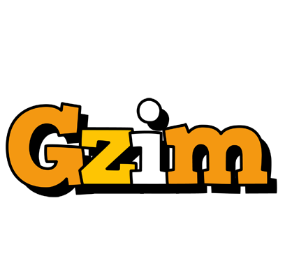 Gzim cartoon logo