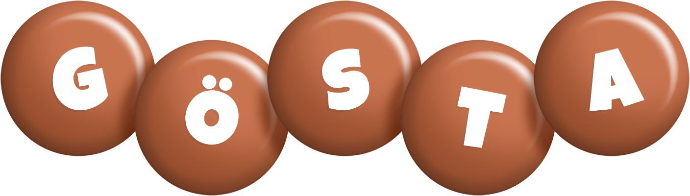 Gösta candy-brown logo