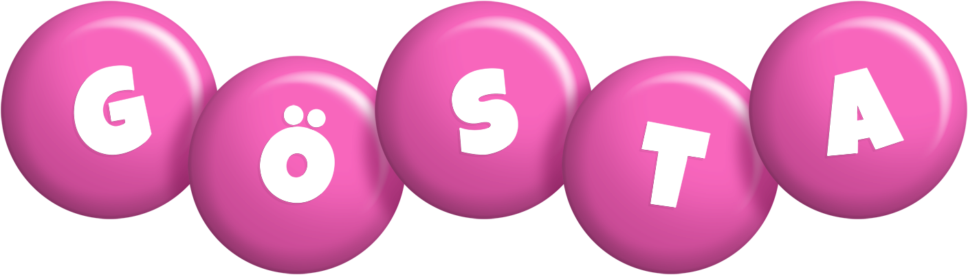 Gösta candy-pink logo
