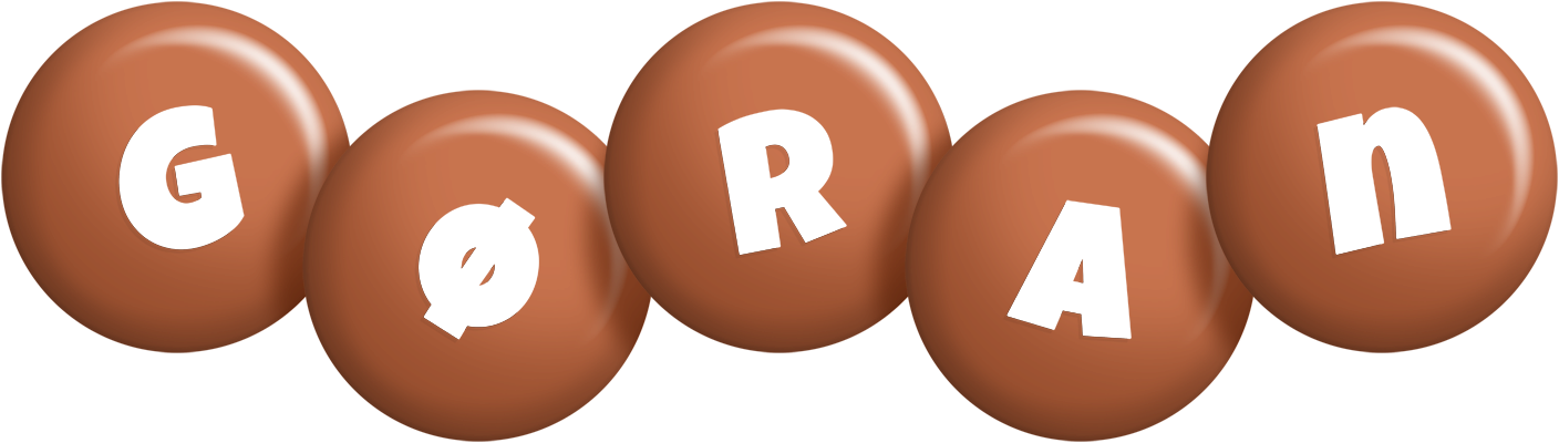 Gøran candy-brown logo