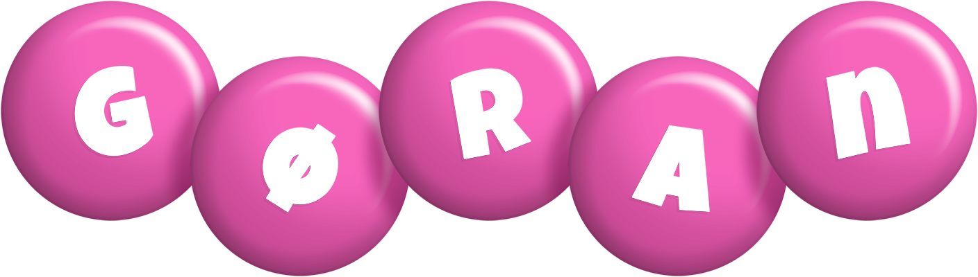 Gøran candy-pink logo