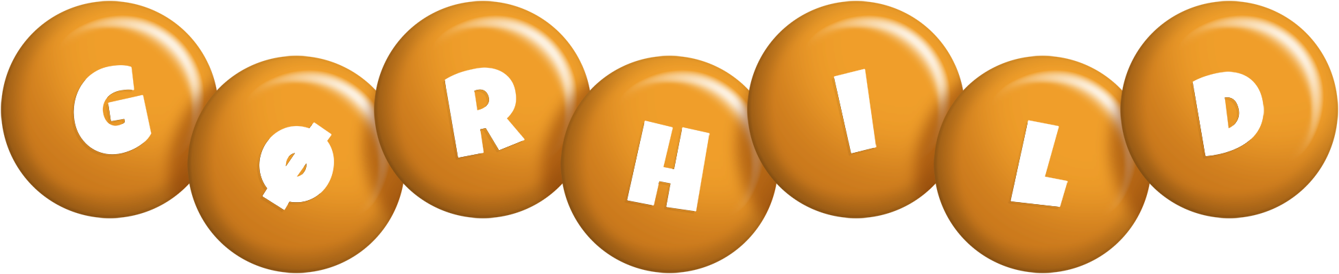 Gørhild candy-orange logo