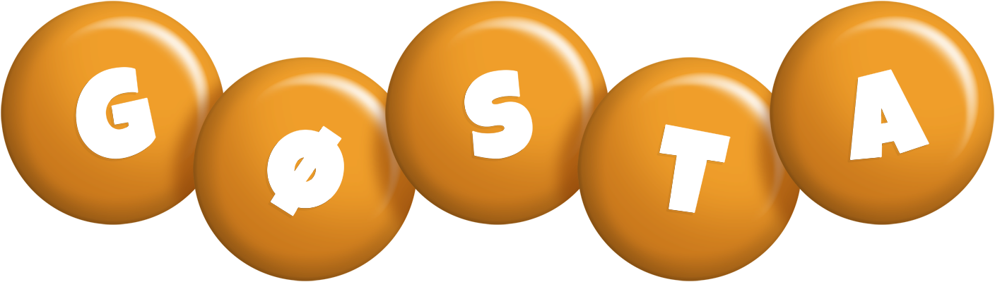 Gøsta candy-orange logo