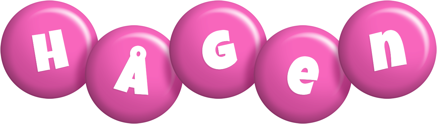 Hågen candy-pink logo