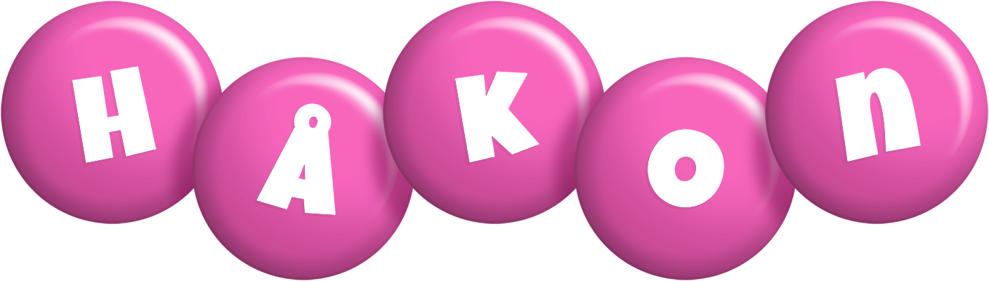 Håkon candy-pink logo