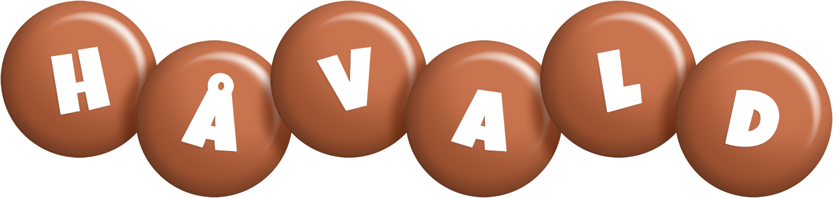 Håvald candy-brown logo