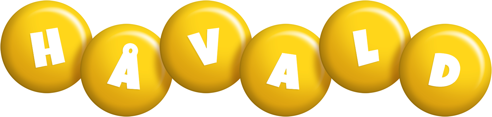 Håvald candy-yellow logo