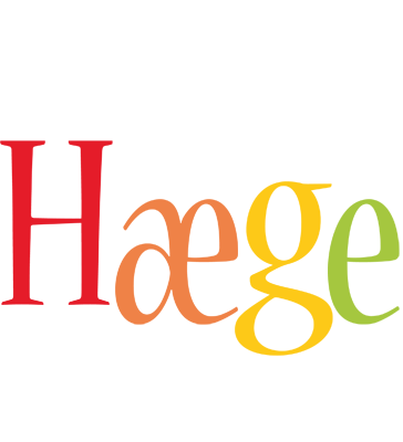 Hæge birthday logo