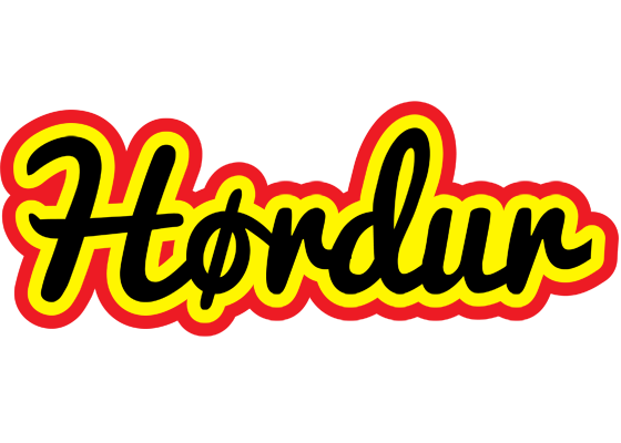 Hørdur flaming logo