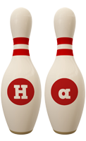 Ha bowling-pin logo