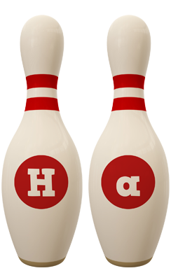 Ha bowling-pin logo