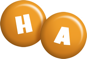 Ha candy-orange logo