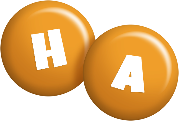 Ha candy-orange logo