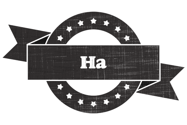 Ha grunge logo