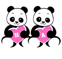 Ha Logo  Name Logo Generator - Popstar, Love Panda, Cartoon