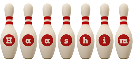 Haashim bowling-pin logo