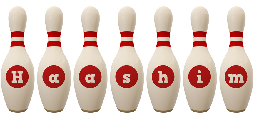 Haashim bowling-pin logo