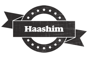 Haashim grunge logo