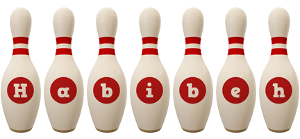 Habibeh bowling-pin logo