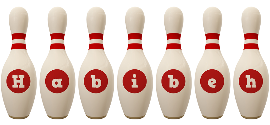 Habibeh bowling-pin logo
