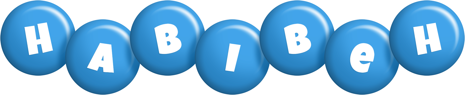 Habibeh candy-blue logo
