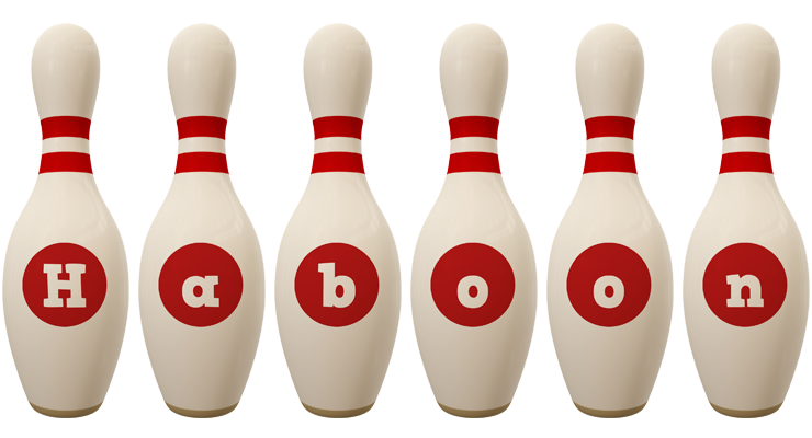Haboon bowling-pin logo