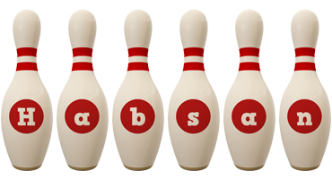 Habsan bowling-pin logo