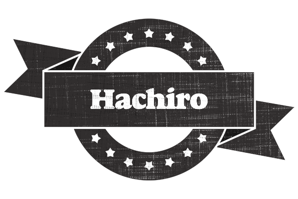 Hachiro grunge logo