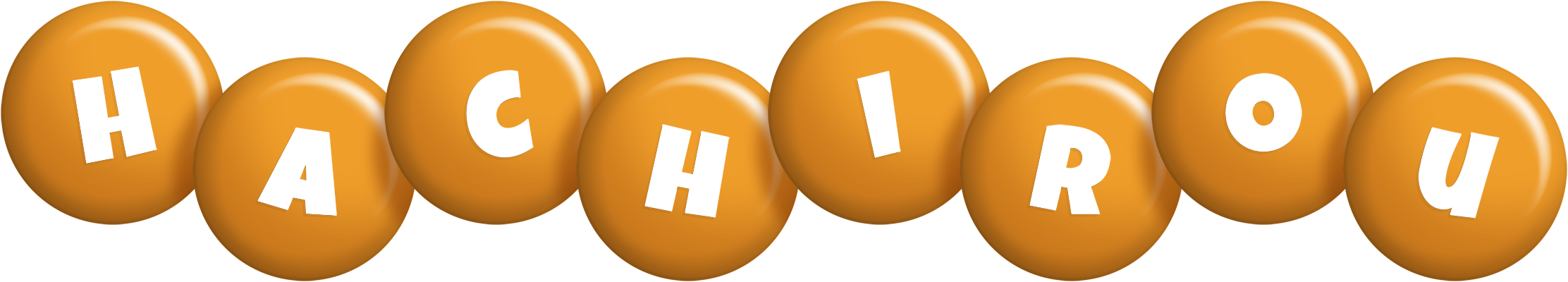 Hachirou candy-orange logo