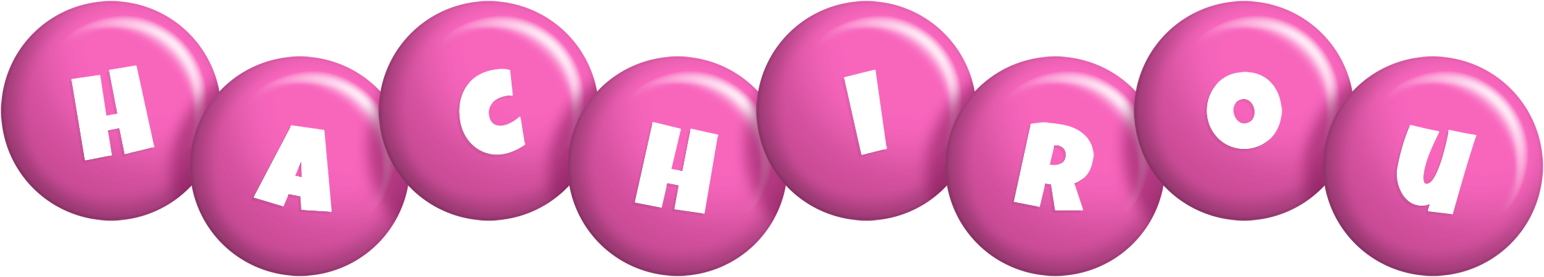 Hachirou candy-pink logo
