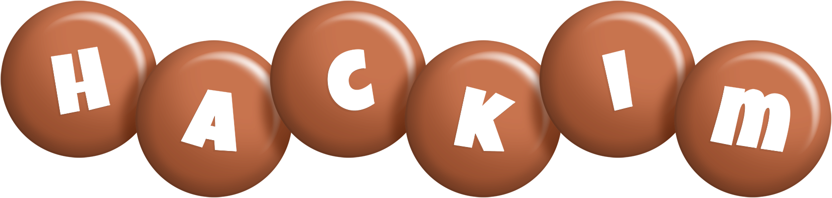 Hackim candy-brown logo