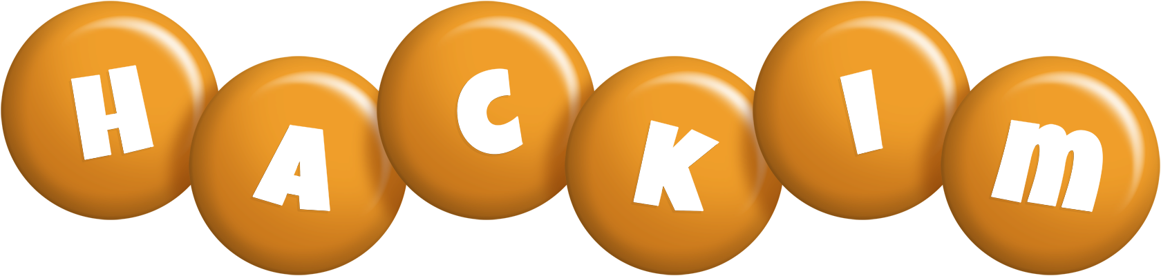 Hackim candy-orange logo
