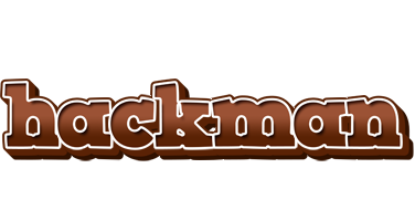 Hackman brownie logo