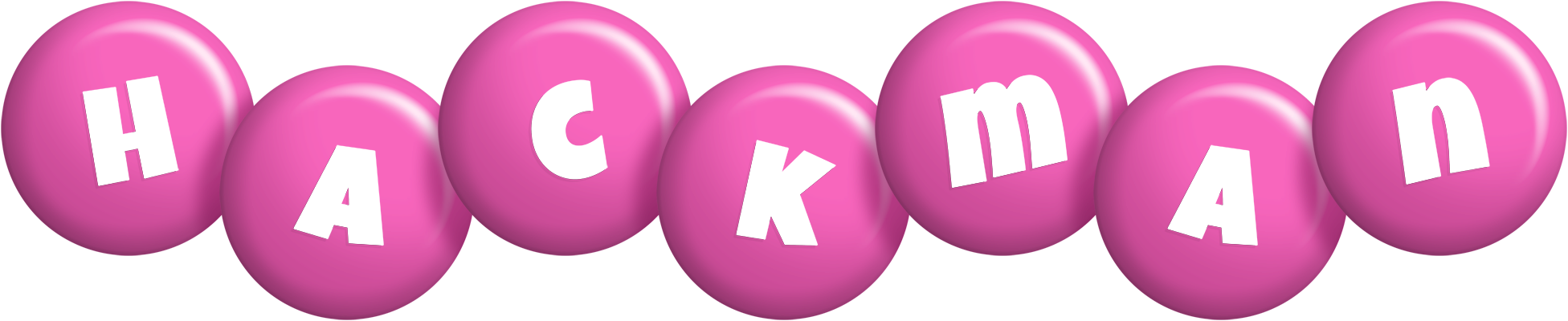 Hackman candy-pink logo