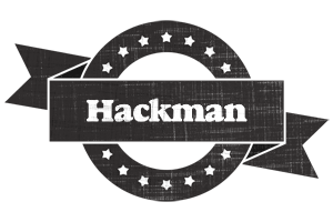 Hackman grunge logo