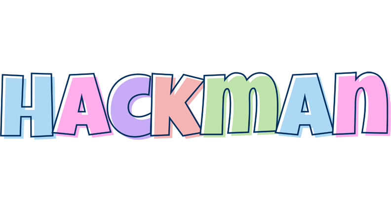 Hackman pastel logo