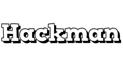 Hackman snowing logo