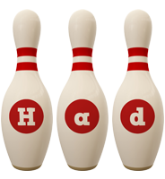 Had bowling-pin logo