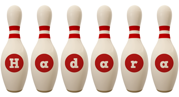 Hadara bowling-pin logo