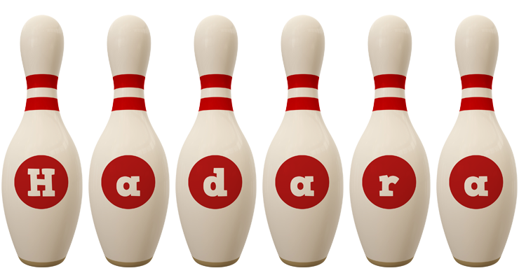Hadara bowling-pin logo