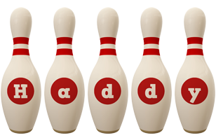 Haddy bowling-pin logo