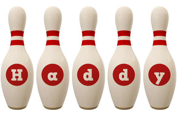 Haddy bowling-pin logo